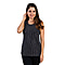 TAMSY Embellished Sleeveless Top - Black and Silver