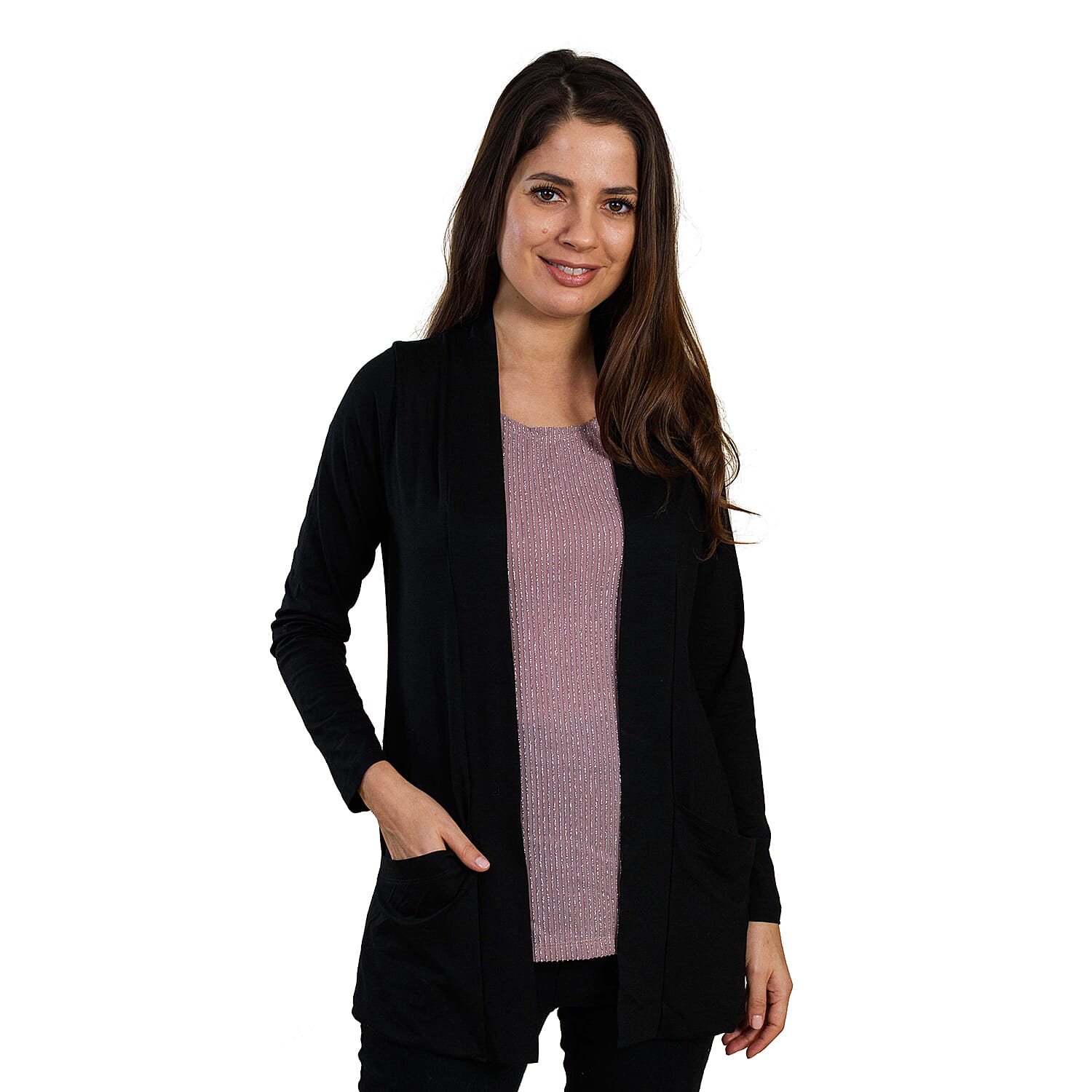 TAMSY Embellished Sleeveless Top - Black and Silver