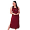 Tamsy Viscose Dress (Size 126x1 cm) - Wine Red