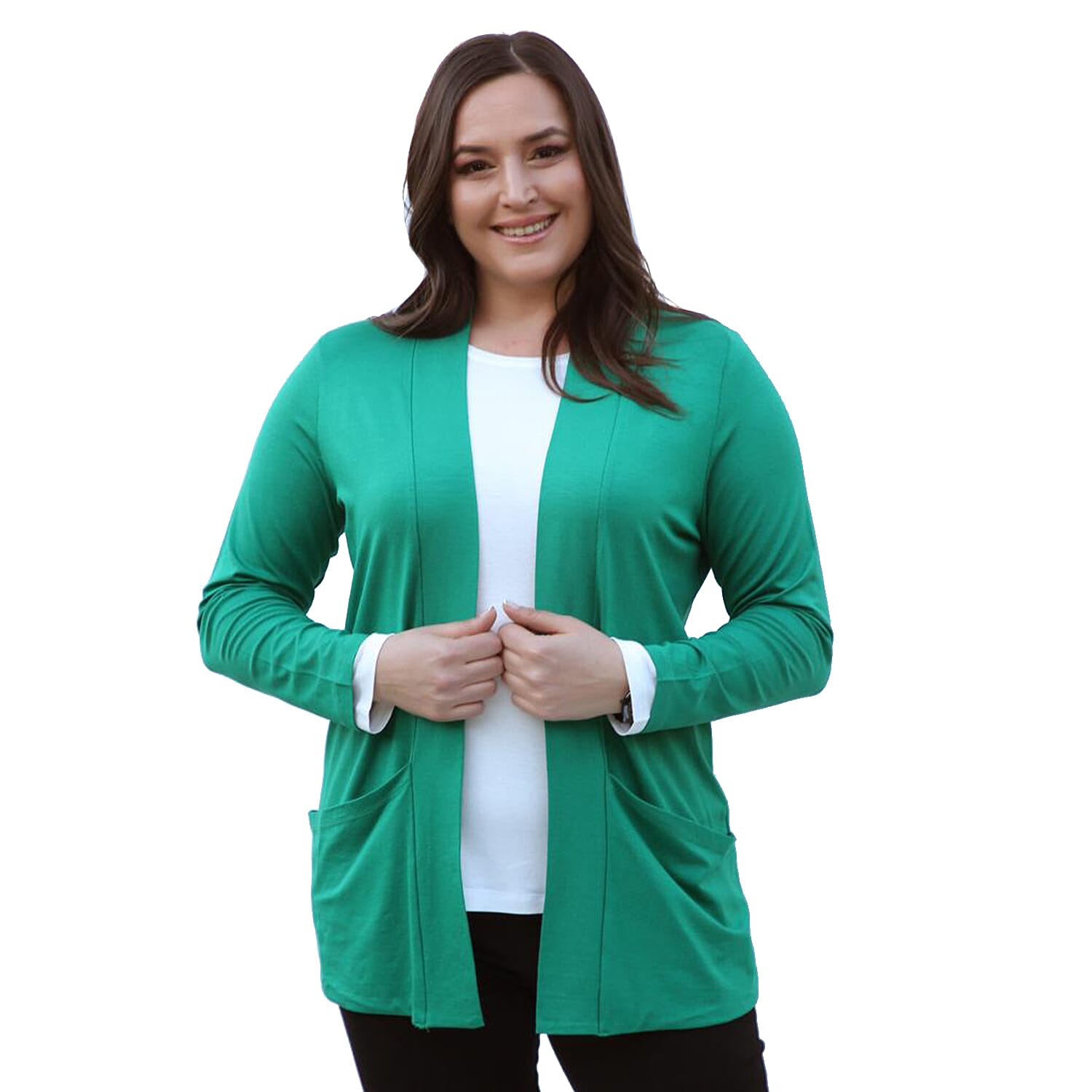 TAMSY Jersey Cardigan - Green