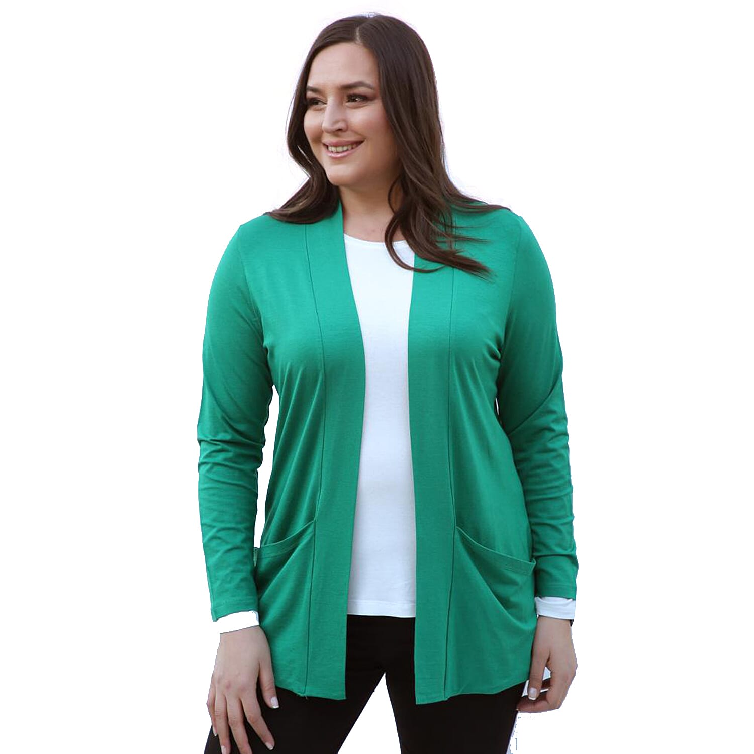 TAMSY Jersey Cardigan - Green
