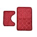 Set of 2 Embossed Flannel Mat - Red