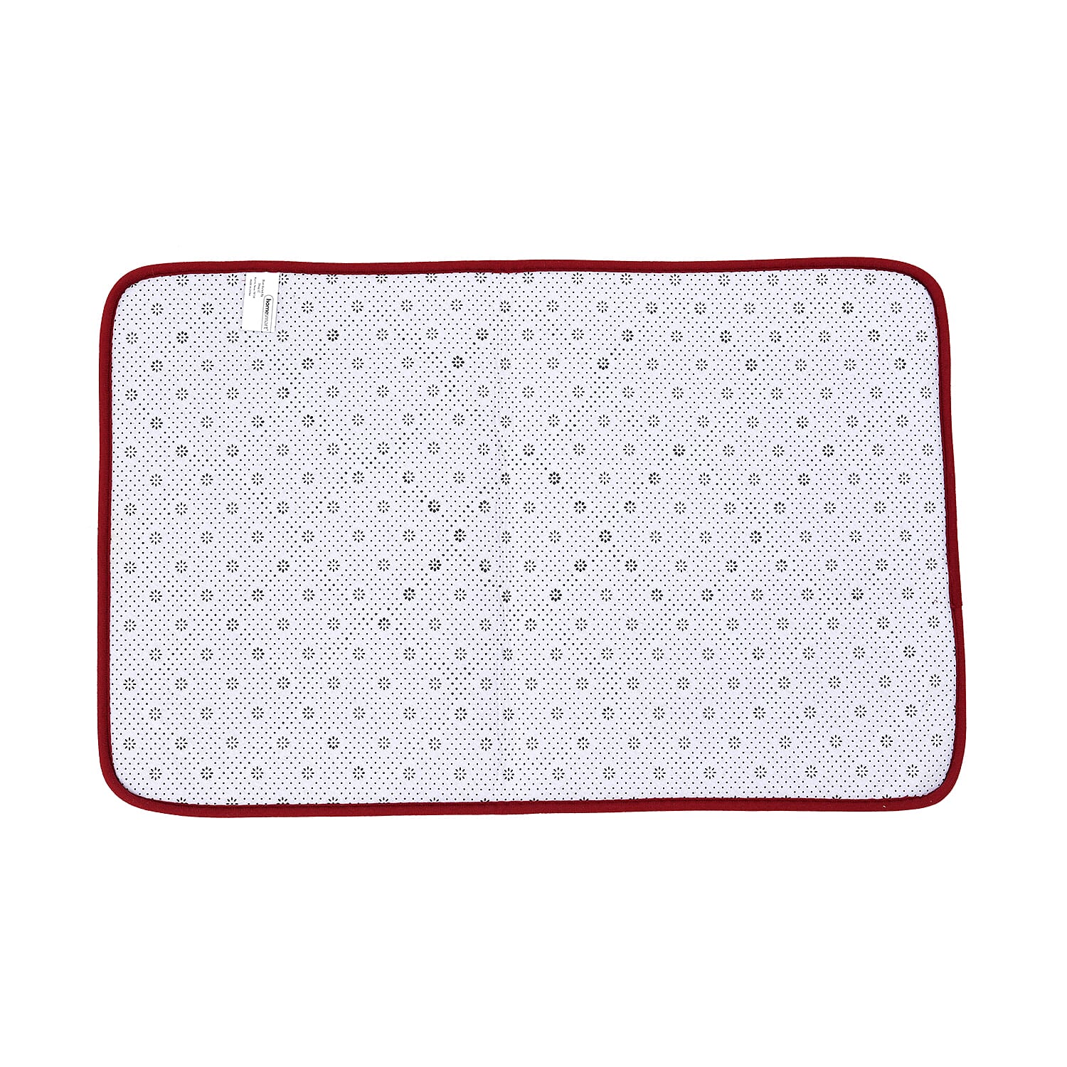 Set of 2 Embossed Flannel Mat - Red