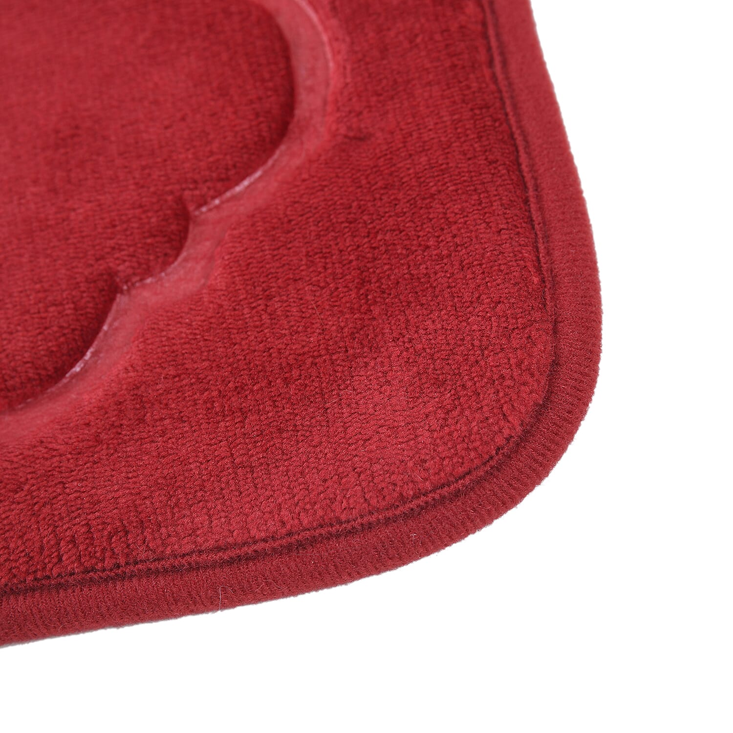 Set of 2 Embossed Flannel Mat - Red