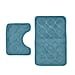 Set of 2 Embossed Flannel Mat - Teal