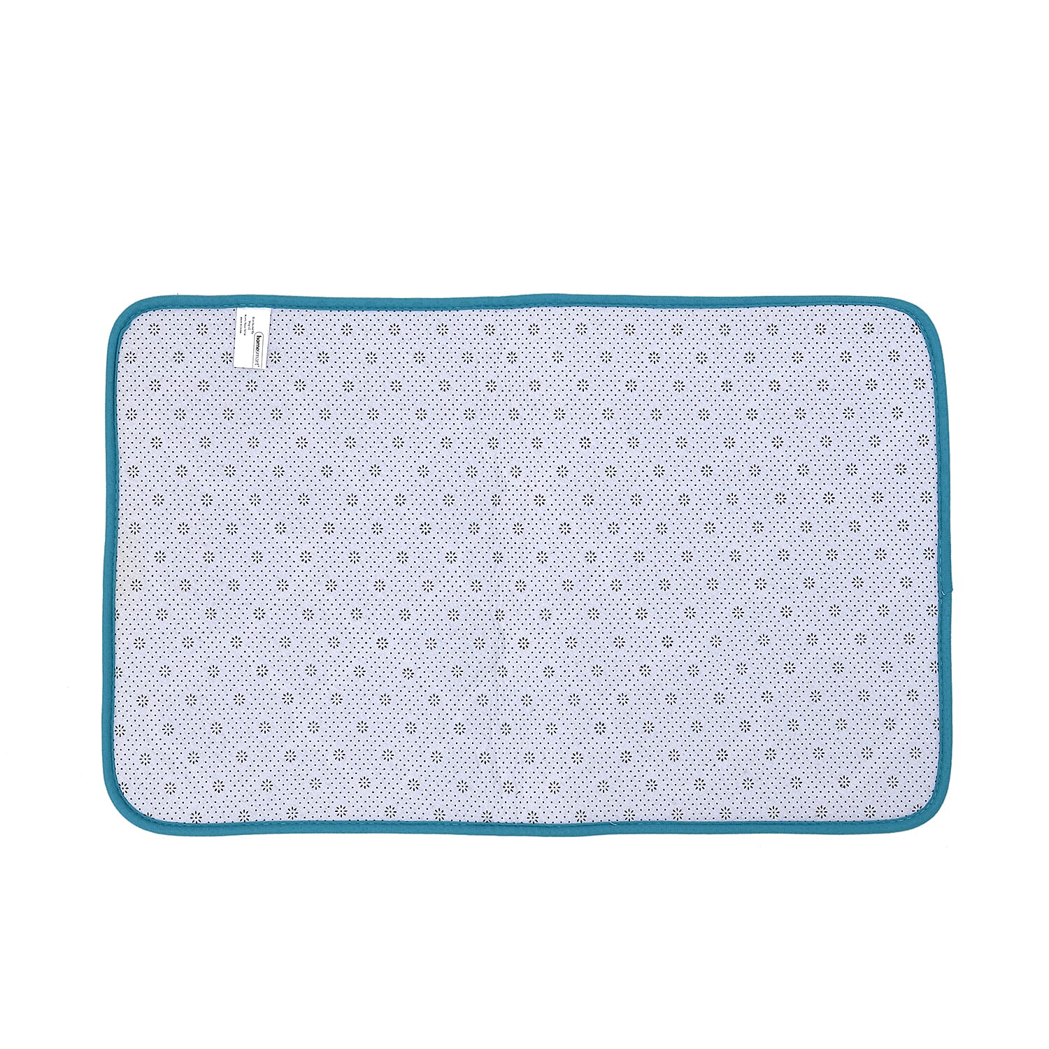 Set of 2 - Embossed Flannel Mat (Size 80x50 Cm, 50x40 Cm) - Teal