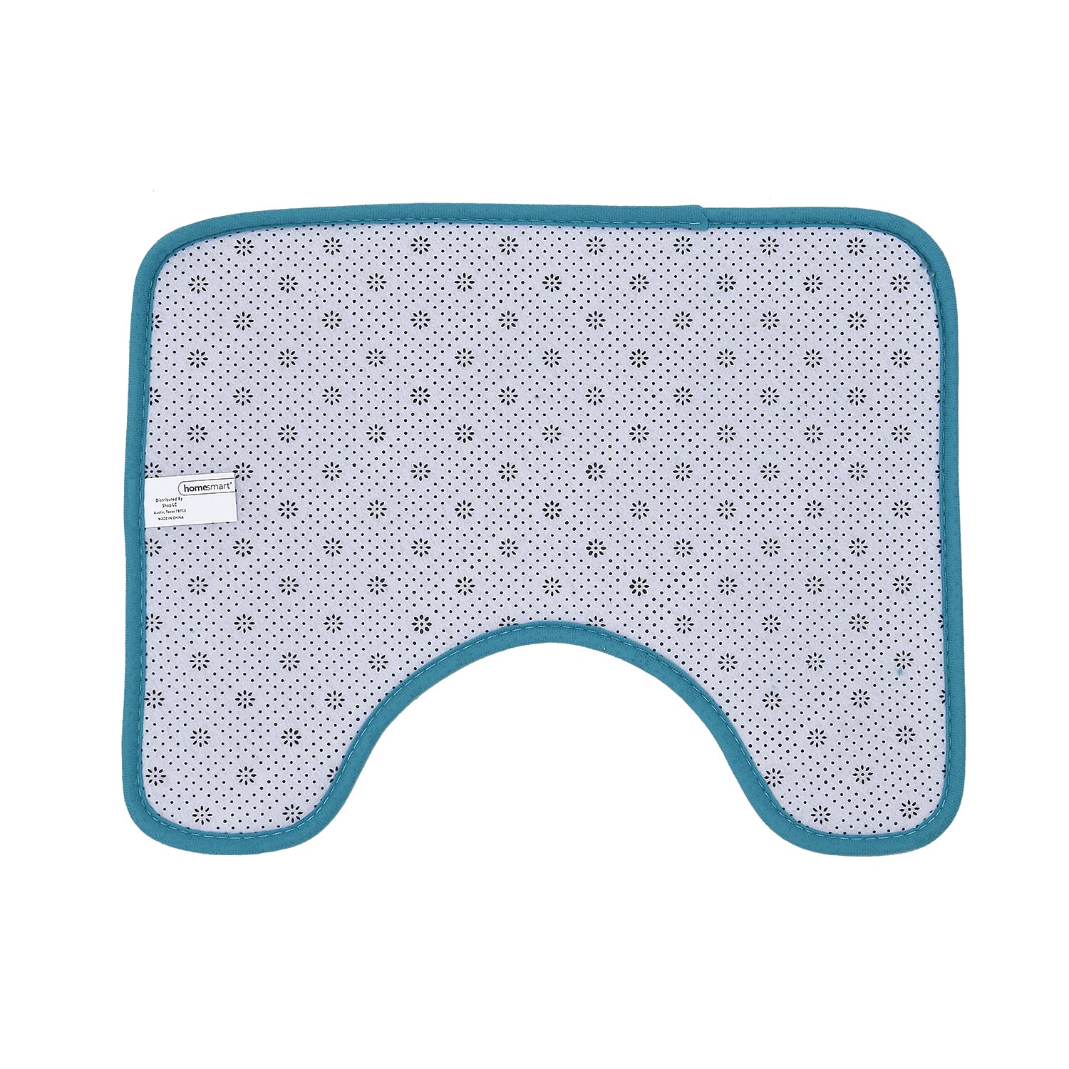 Set of 2 - Embossed Flannel Mat (Size 80x50 Cm, 50x40 Cm) - Teal