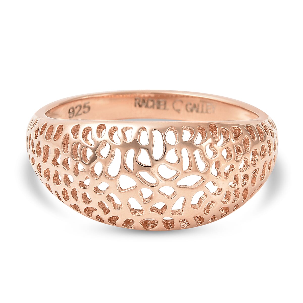 RACHEL GALLEY Rose Gold Overlay Sterling Silver Ring