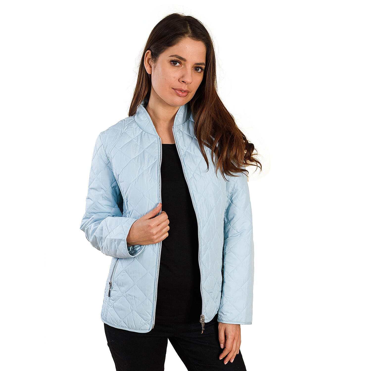 TAMSY Quilted Pattern Padded Jacket - Peach