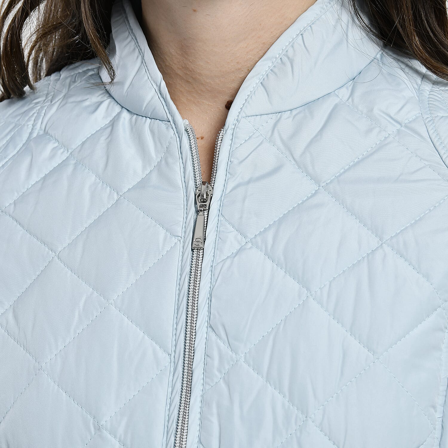 TAMSY Quilted Pattern Padded Jacket - Peach