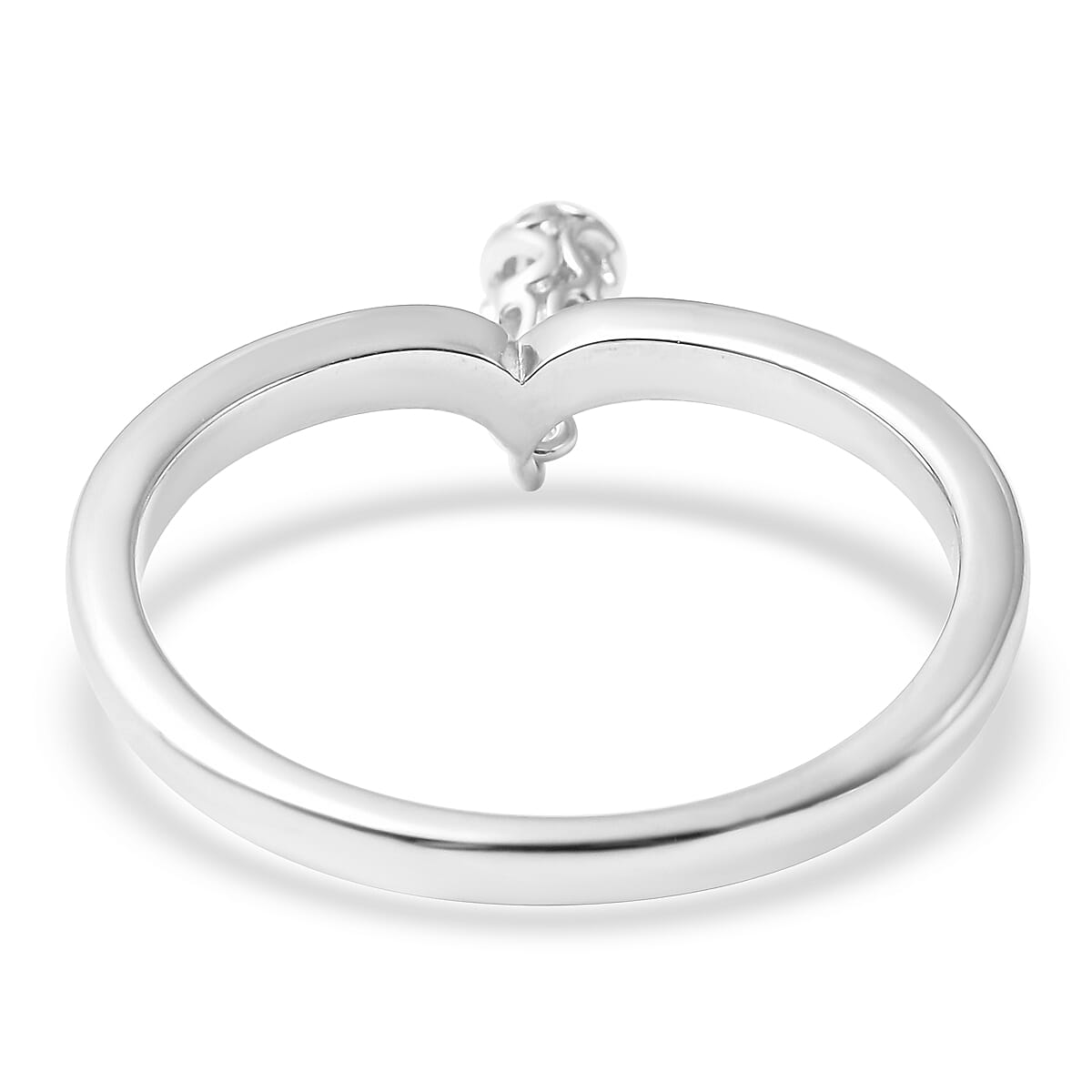 LucyQ  Air Drip Collection Collection Rhodium  Overlay Sterling Silver Ring