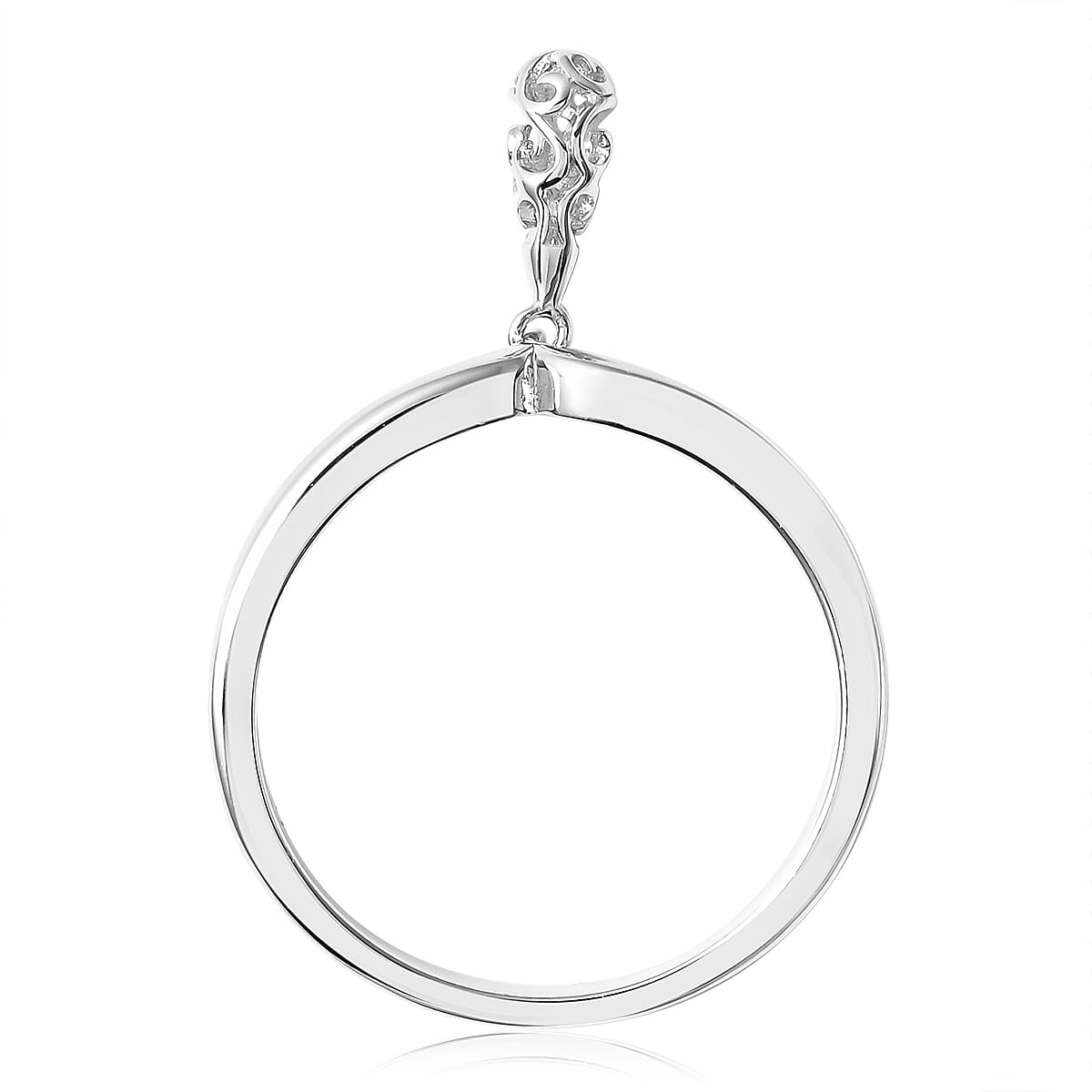 LucyQ  Air Drip Collection Collection Rhodium  Overlay Sterling Silver Ring