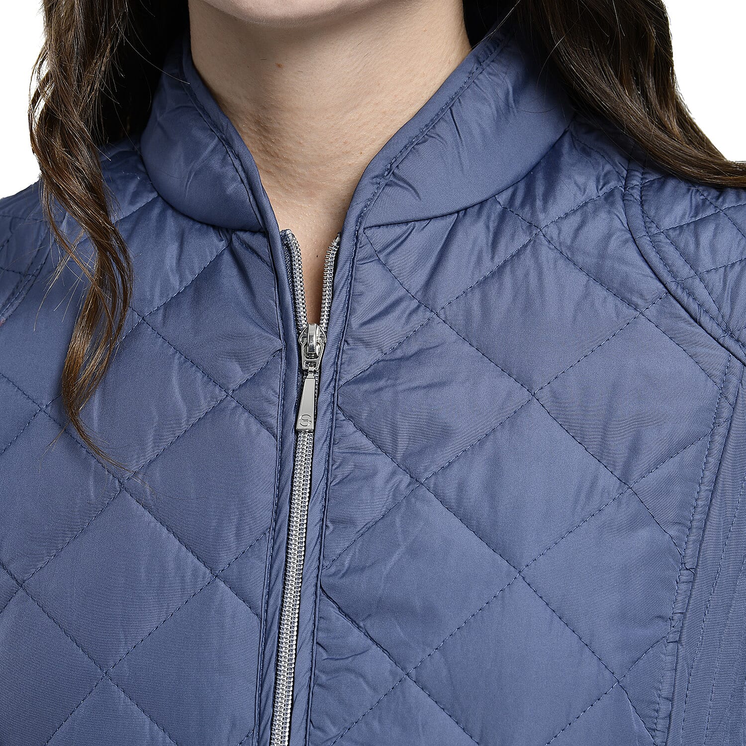 TAMSY Quilted Pattern Padded Jacket - Peach