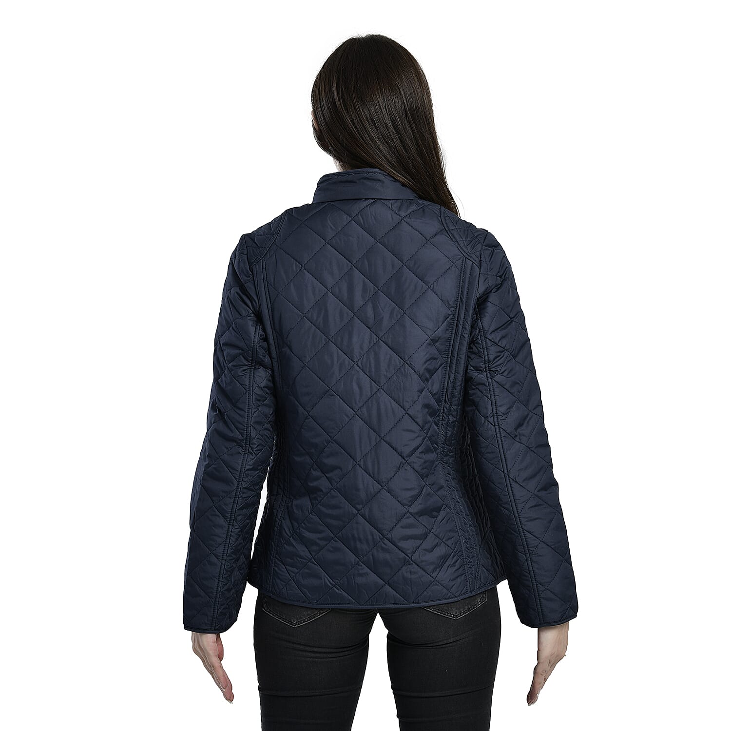 TAMSY Quilted Pattern Padded Jacket - Peach