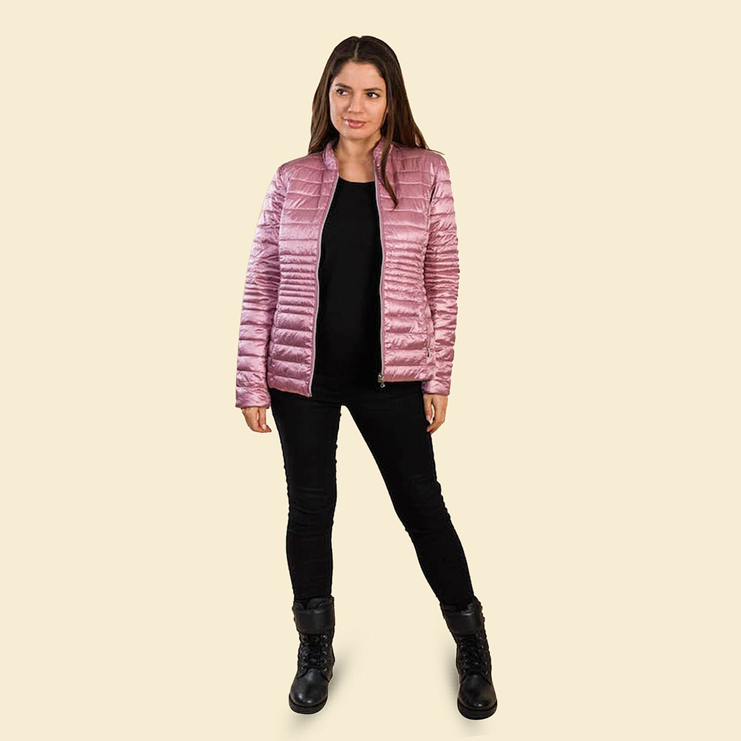 TAMSY Reversible Floral Print Padded Jacket - Pink and Multi