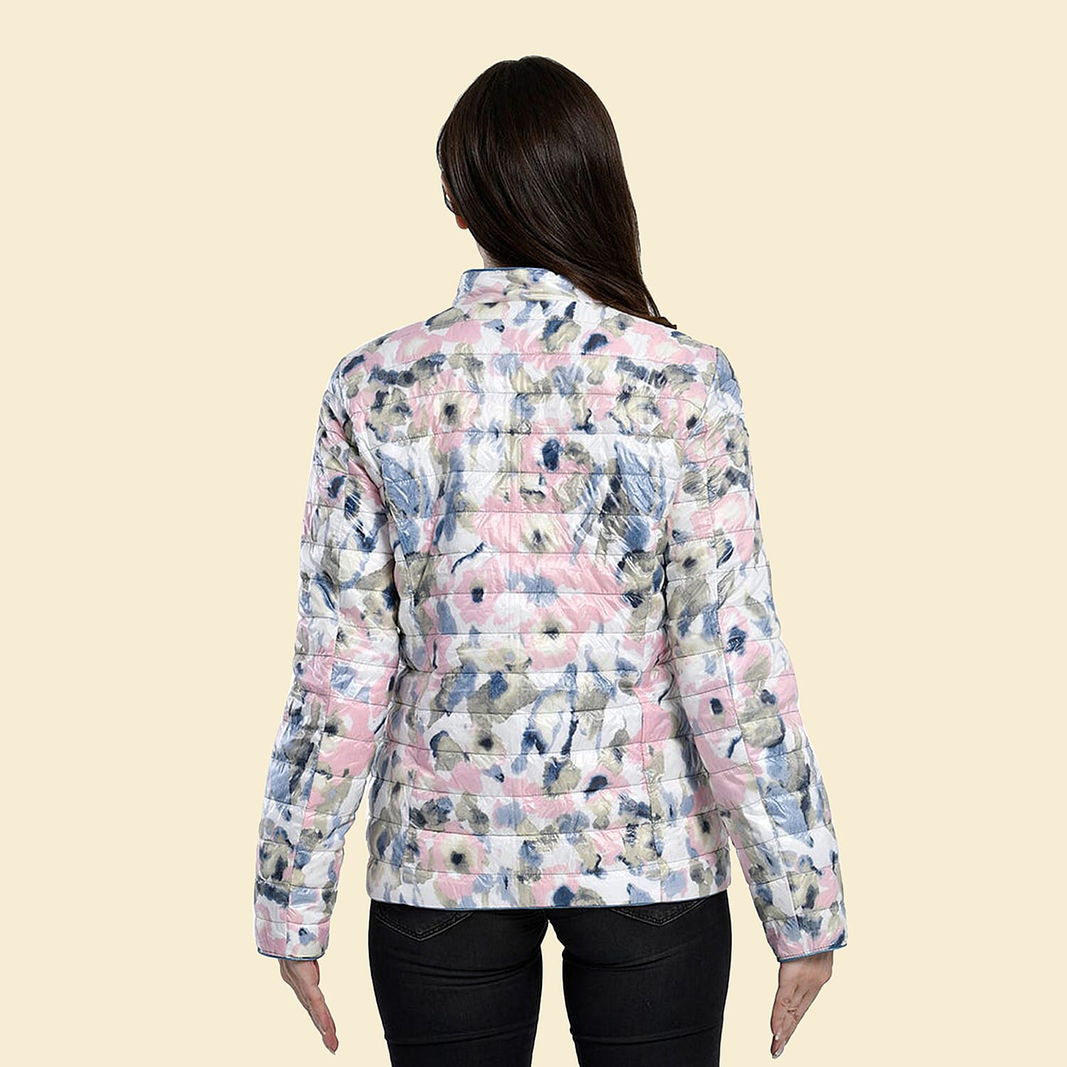 TAMSY Reversible Floral Print Padded Jacket - Pink and Multi