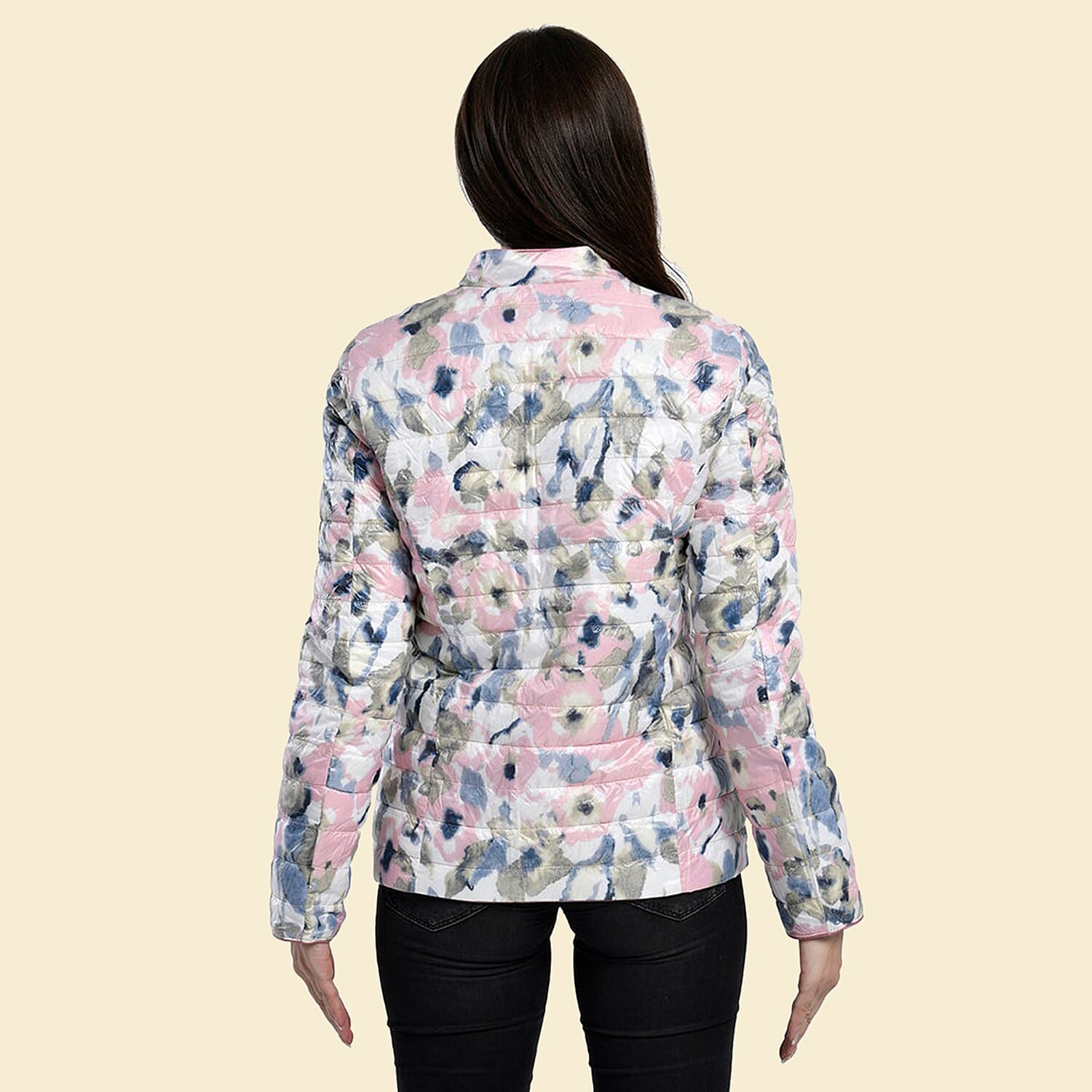 TAMSY Reversible Floral Print Padded Jacket - Pink and Multi