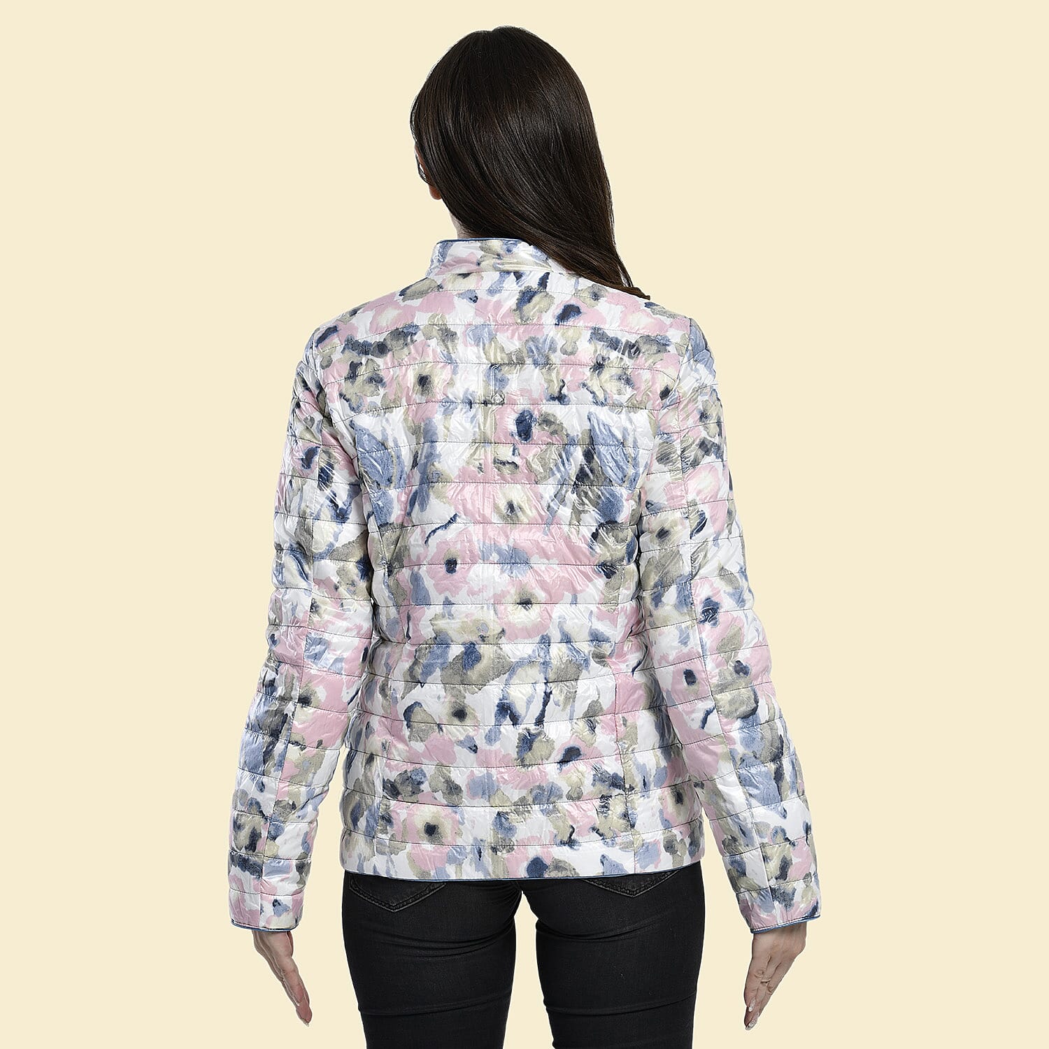 TAMSY Reversible Floral Print Padded Jacket - Pink and Multi