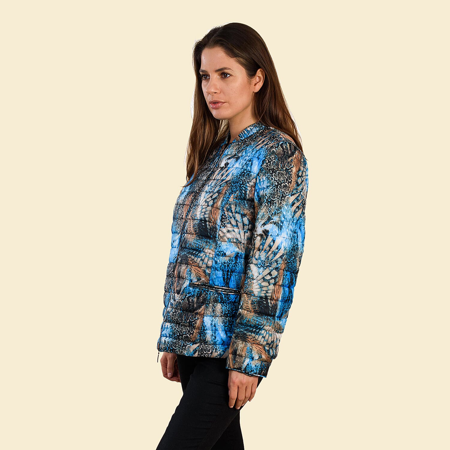 TAMSY Reversible Floral Print Padded Jacket - Pink and Multi