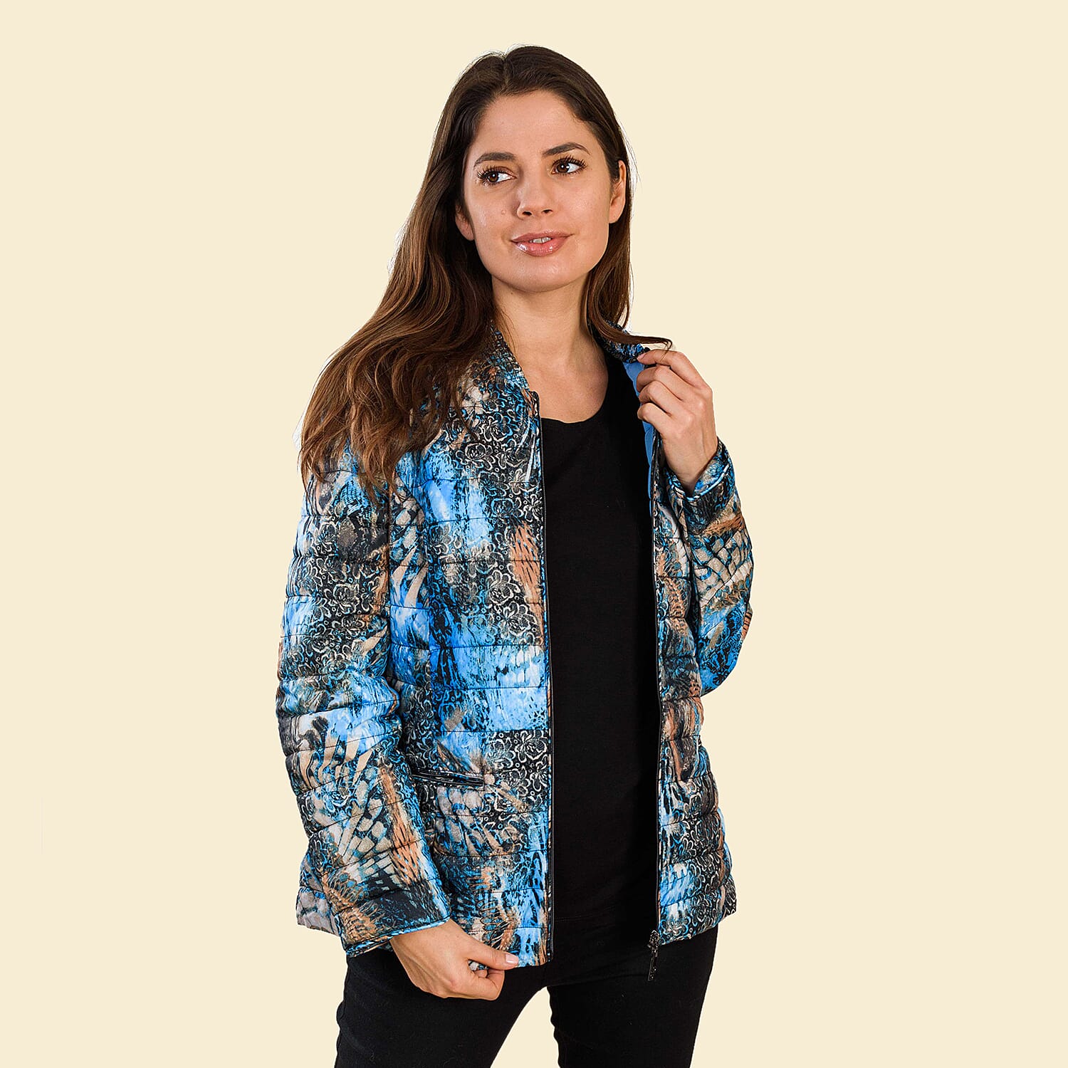 TAMSY Reversible Floral Print Padded Jacket - Pink and Multi
