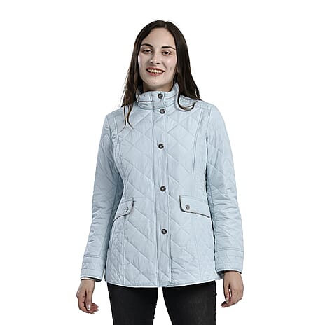 La Marey Lightweight Padded Quilted Jacket (Size 12) - Mint Green