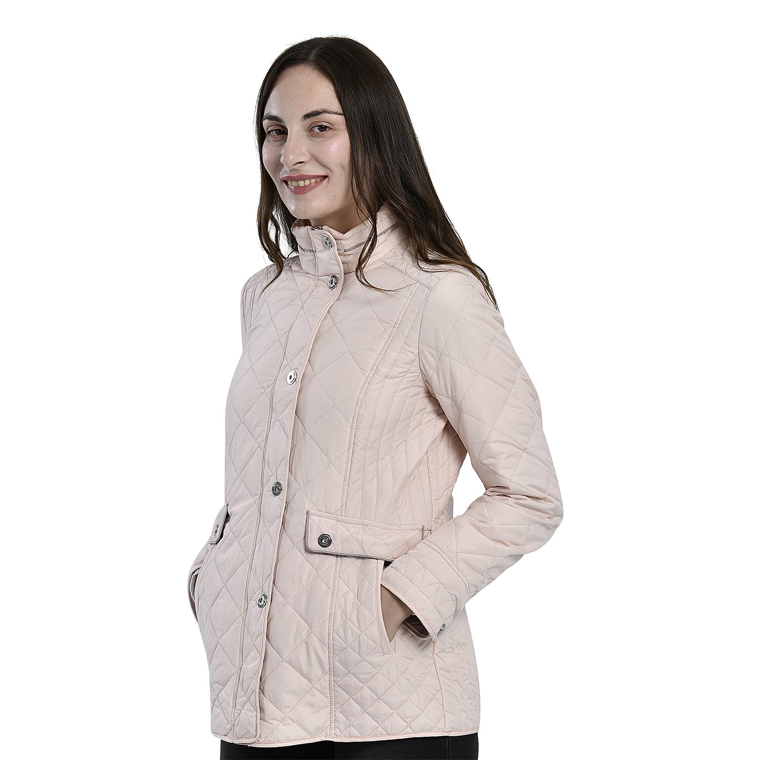 La Marey Lightweight Padded Jacket (Size 14) - Light Peach