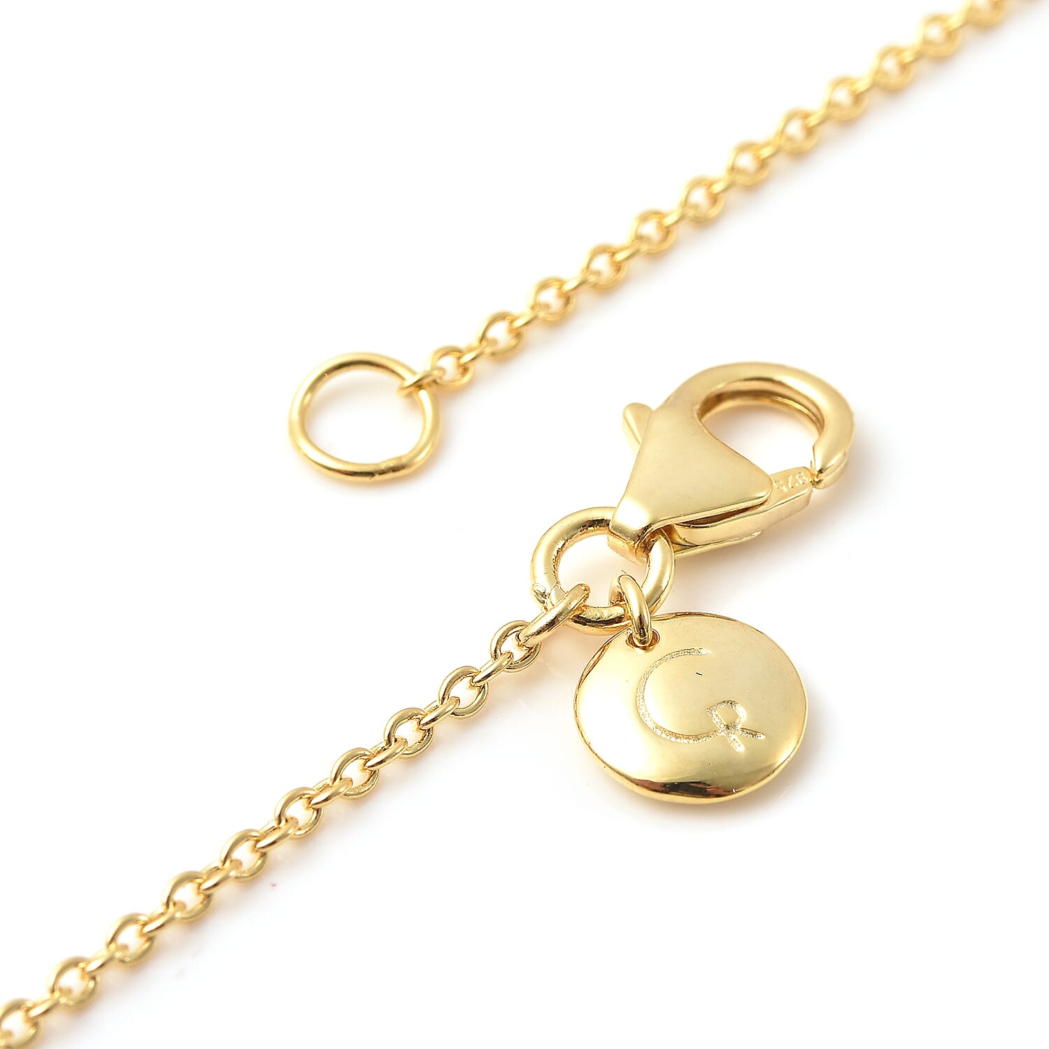 RACHEL GALLEY Natural Zircon Station Necklace (Size - 18-24-30)  in 18K Vermeil Yellow Gold Plated Sterling Silver, Silver Wt. 12.54 Gms