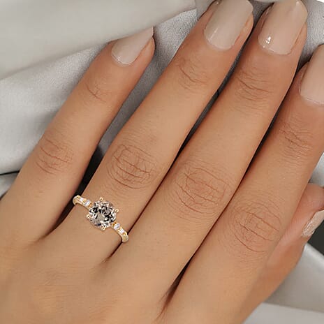 ILIANA 18K Yellow Gold AAA Turkizite and Diamond (SI-G-H) Ring 2.35 Ct.