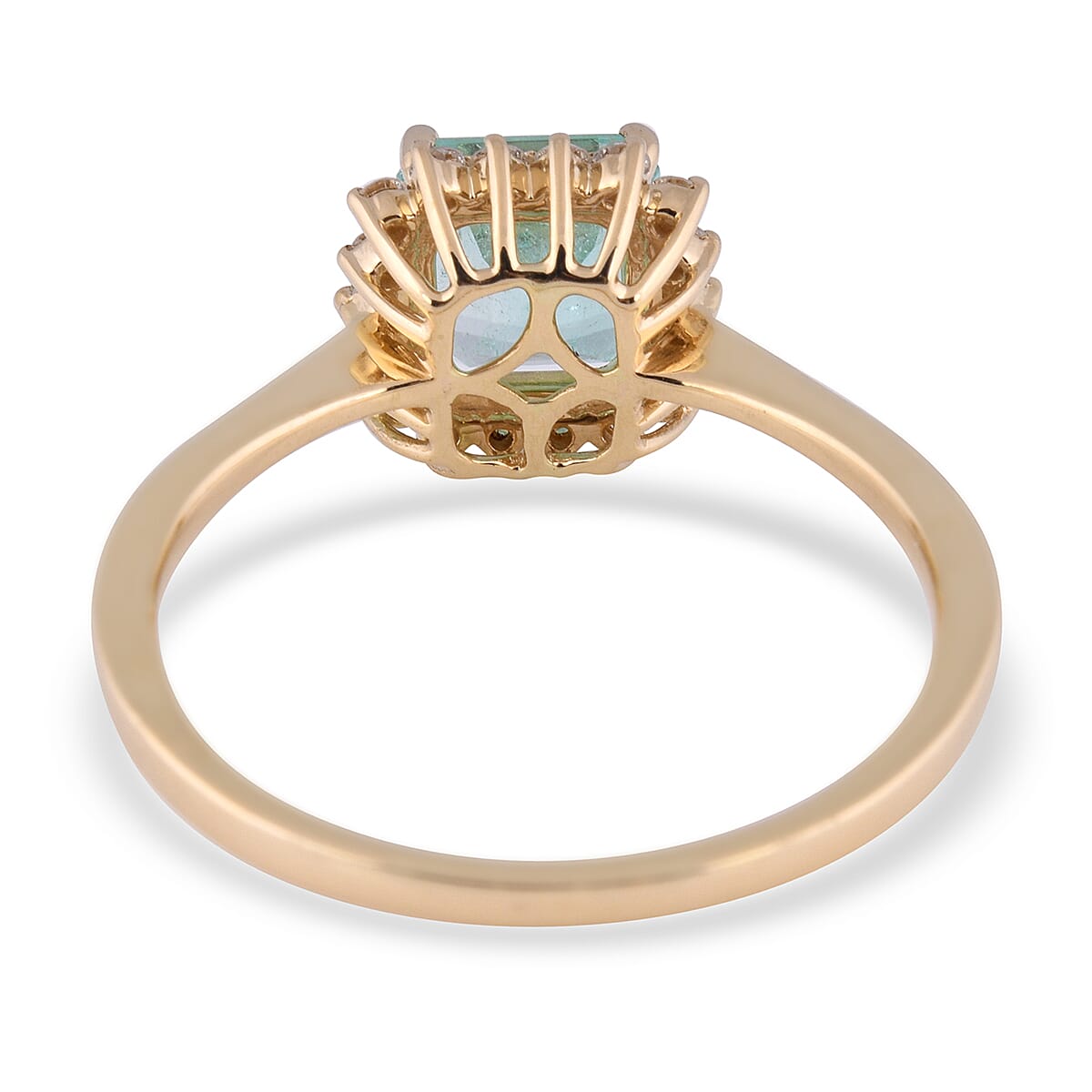 ILIANA 18K Yellow Gold AAA Boyaca Colombian Emerald and Diamond (SI-G-H) Ring 1.45 Ct.