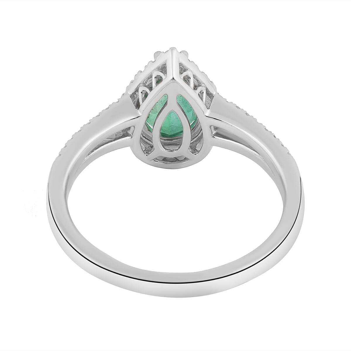 RHAPSODY 950 Platinum AAAA Boyaca Colombian Emerald and Diamond (VS-E-F) Ring 1.65 Ct.