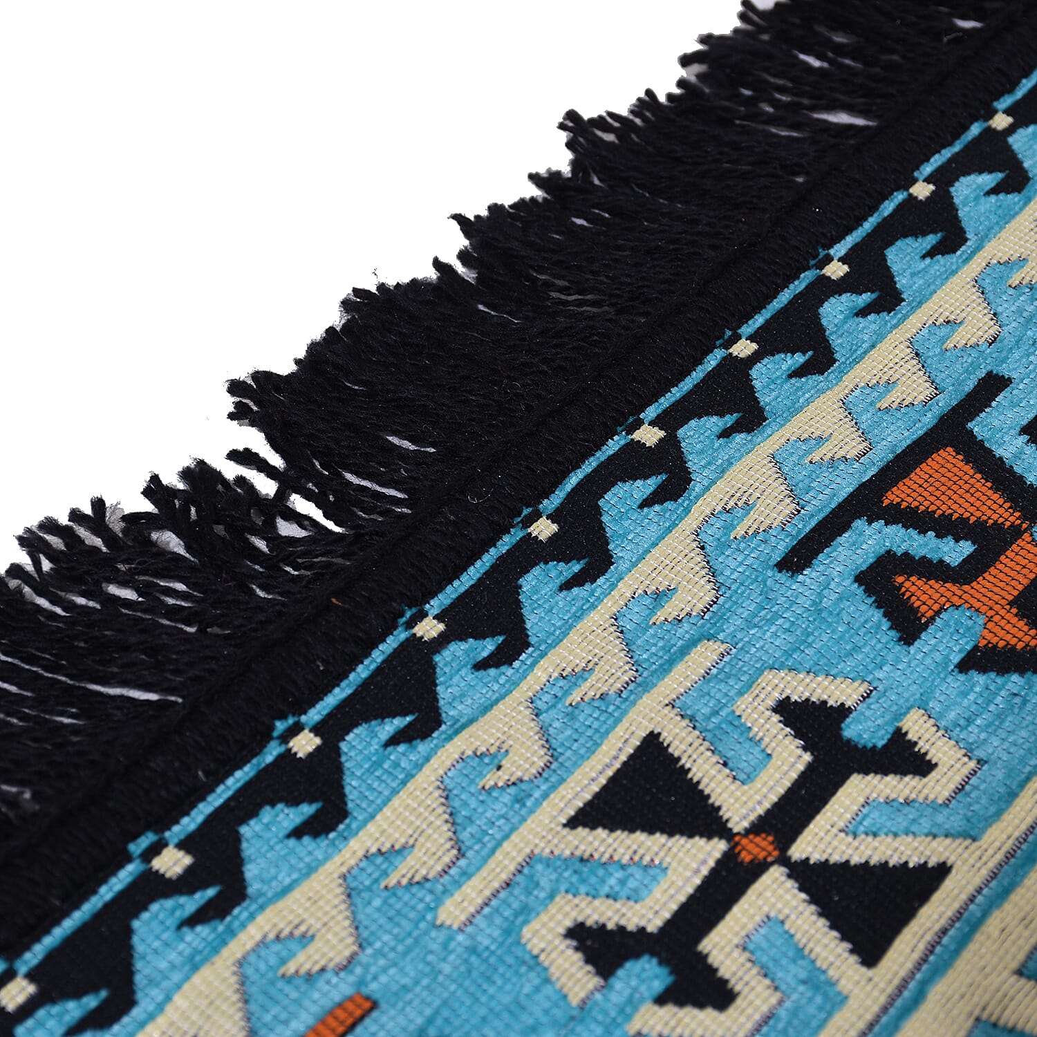 Traditional Turkish Kilim Rug (Size 180x123 cm) - Turquoise Blue & Multi