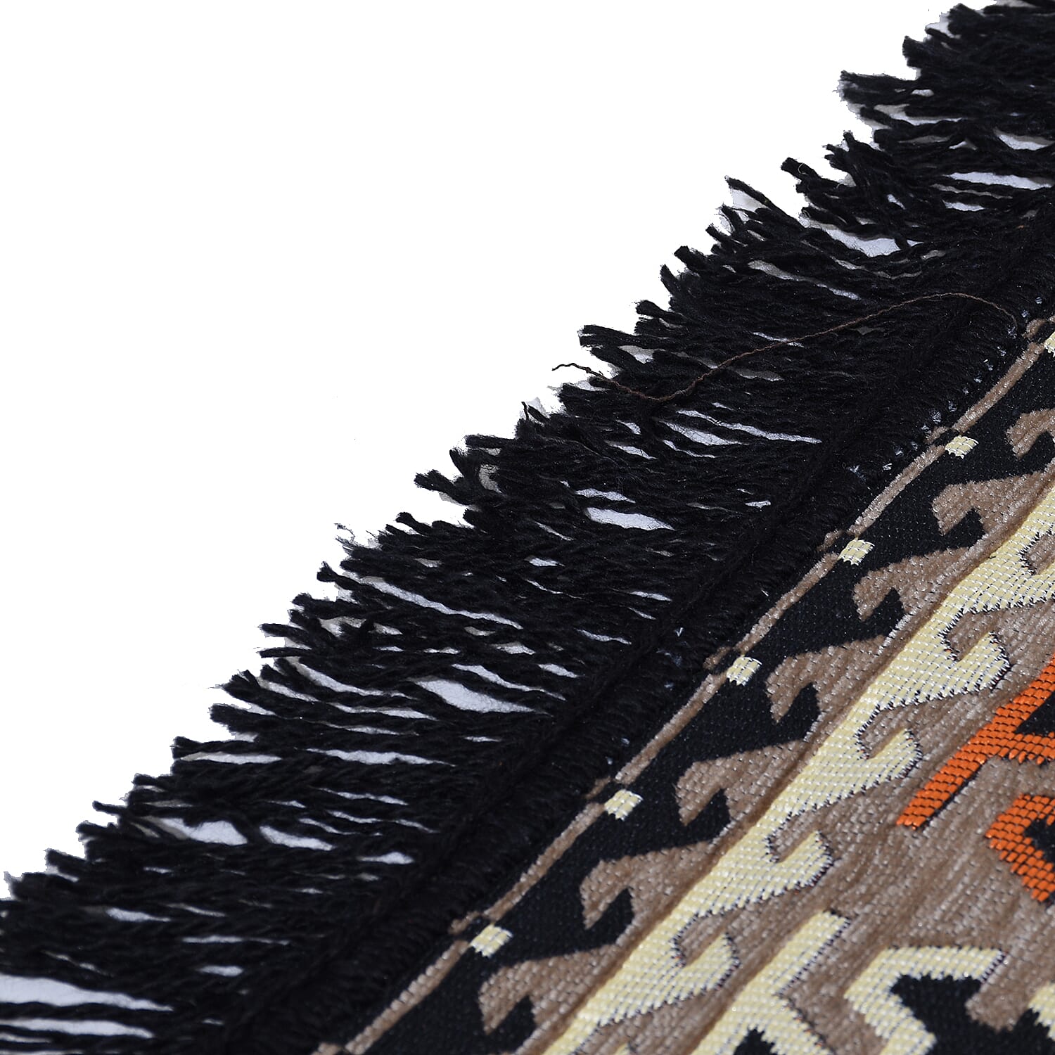 Traditional Turkish Kilim Rug (Size 180x123 cm) - Beige & Multi