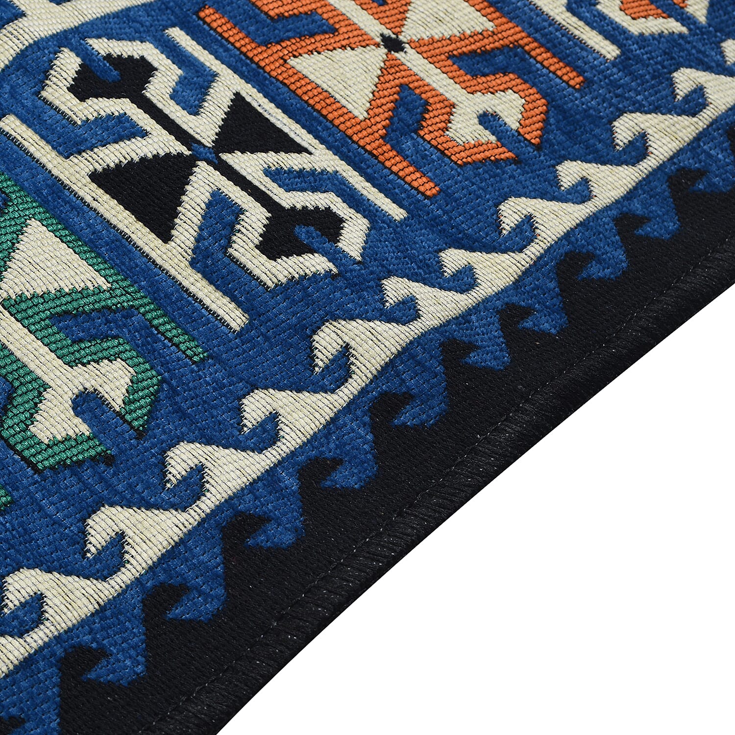 Traditional Turkish Kilim Rug (Size 180x123 cm) - Blue & Multi