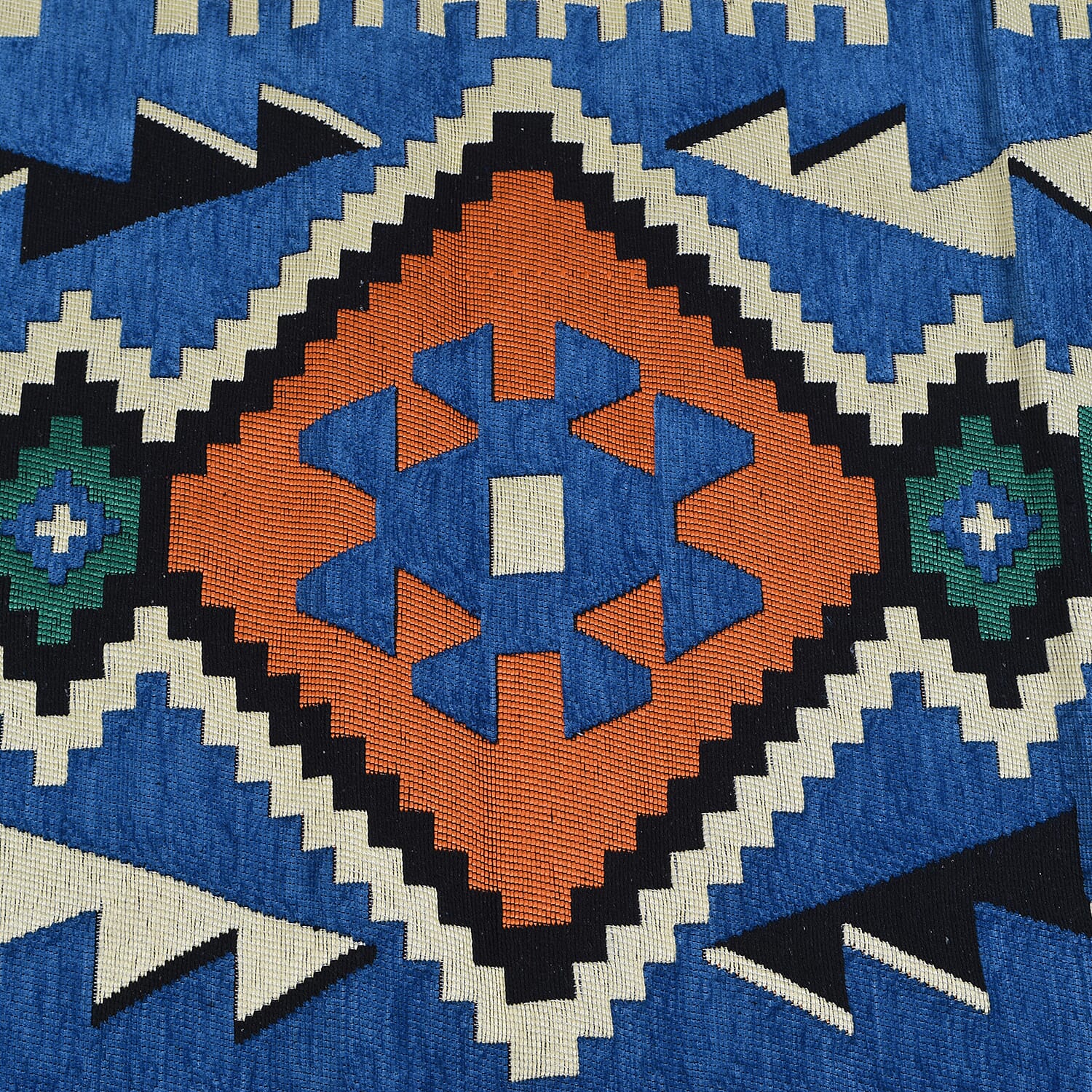Traditional Turkish Kilim Rug (Size 180x123 cm) - Blue & Multi
