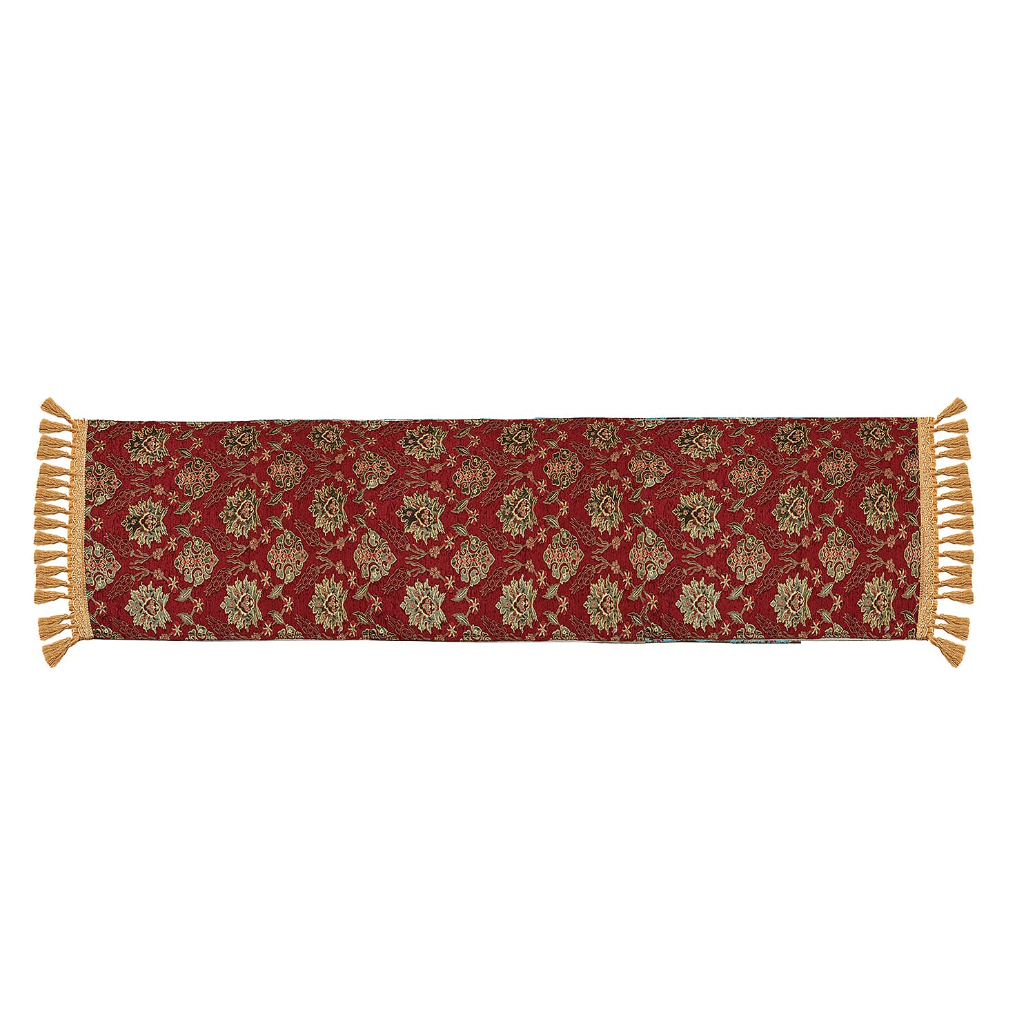 High Quality Turkish Fine Detail Damask Tasptry Table Runner (Size 175x49 cm) - Red