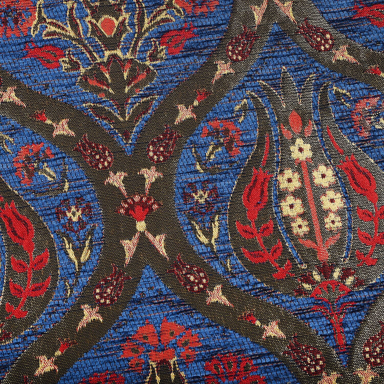 Set of 2 Turkish Cushion Covers with Zipper Closure - Blue