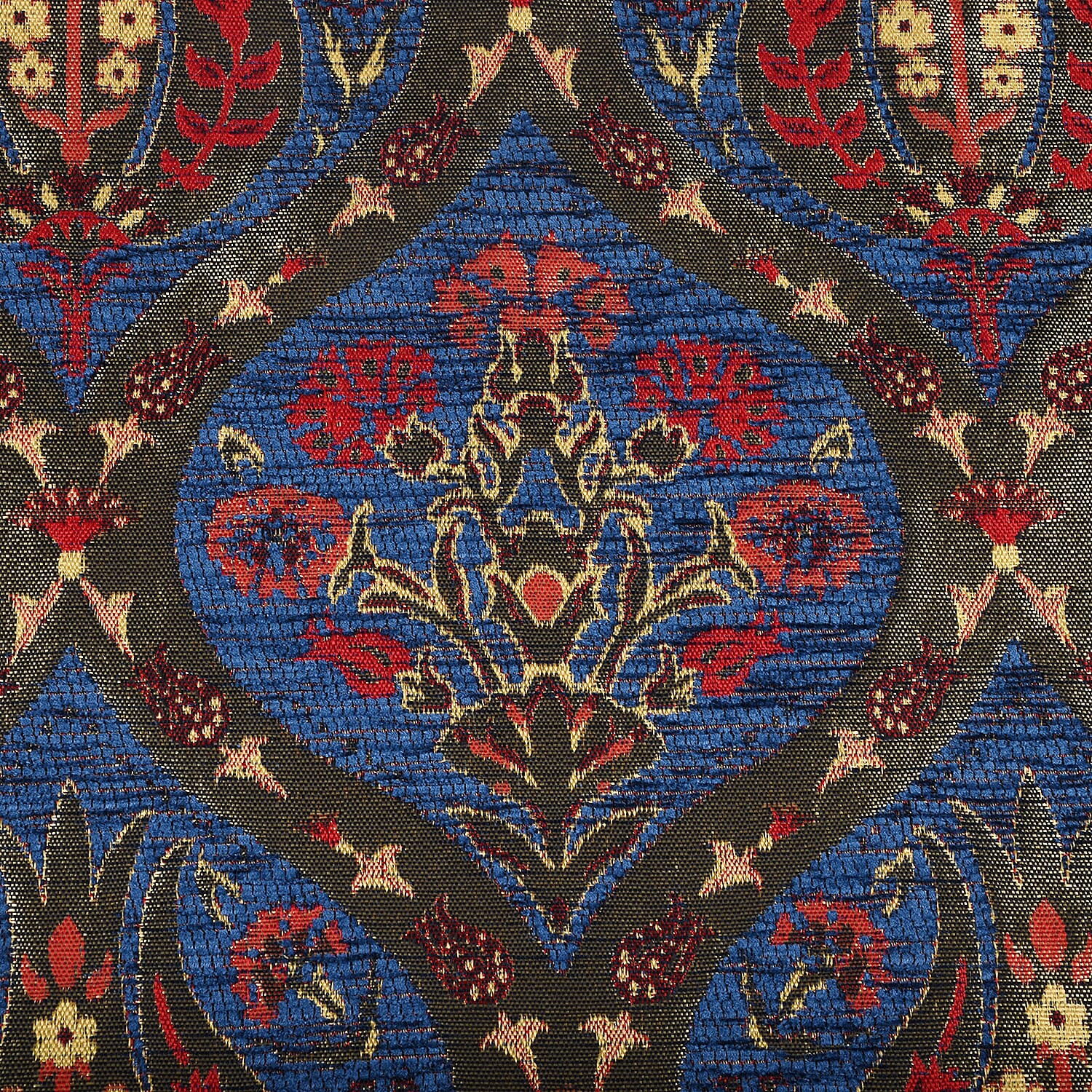 Set of 2 Turkish Cushion Covers with Zipper Closure - Blue