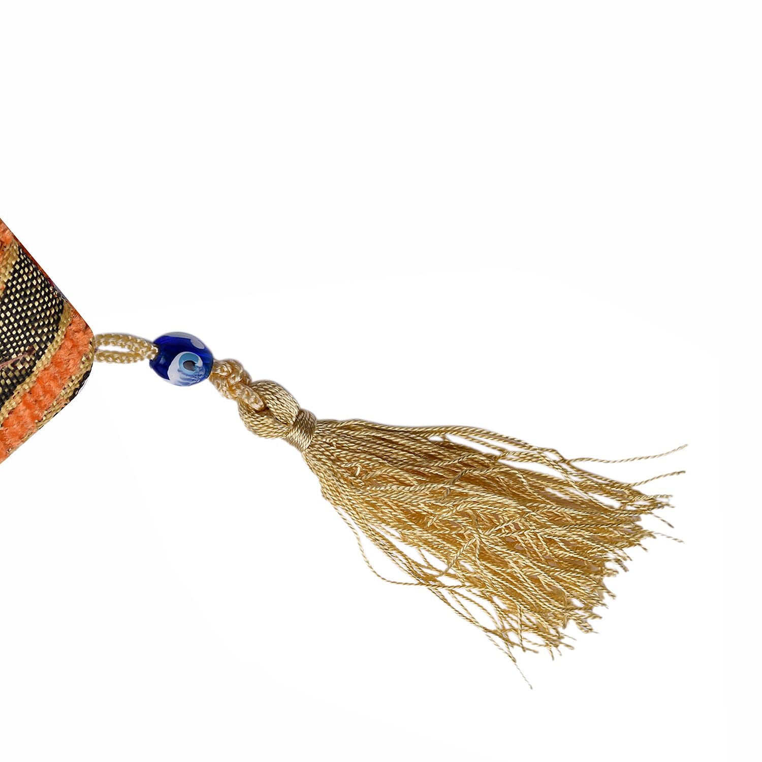 Set of 2 - Turkish Cushion Covers with Zipper Closure (Size 44x42 cm) - Orange & Multi