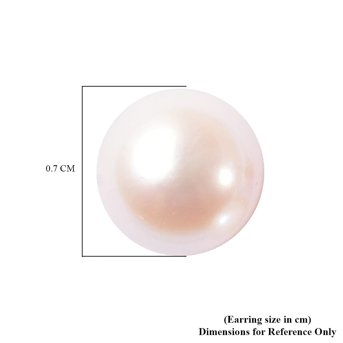 Japanese Akoya Pearl Ball Stud Earrings (with Screw Back) in Rose Gold Overlay Sterling Silver