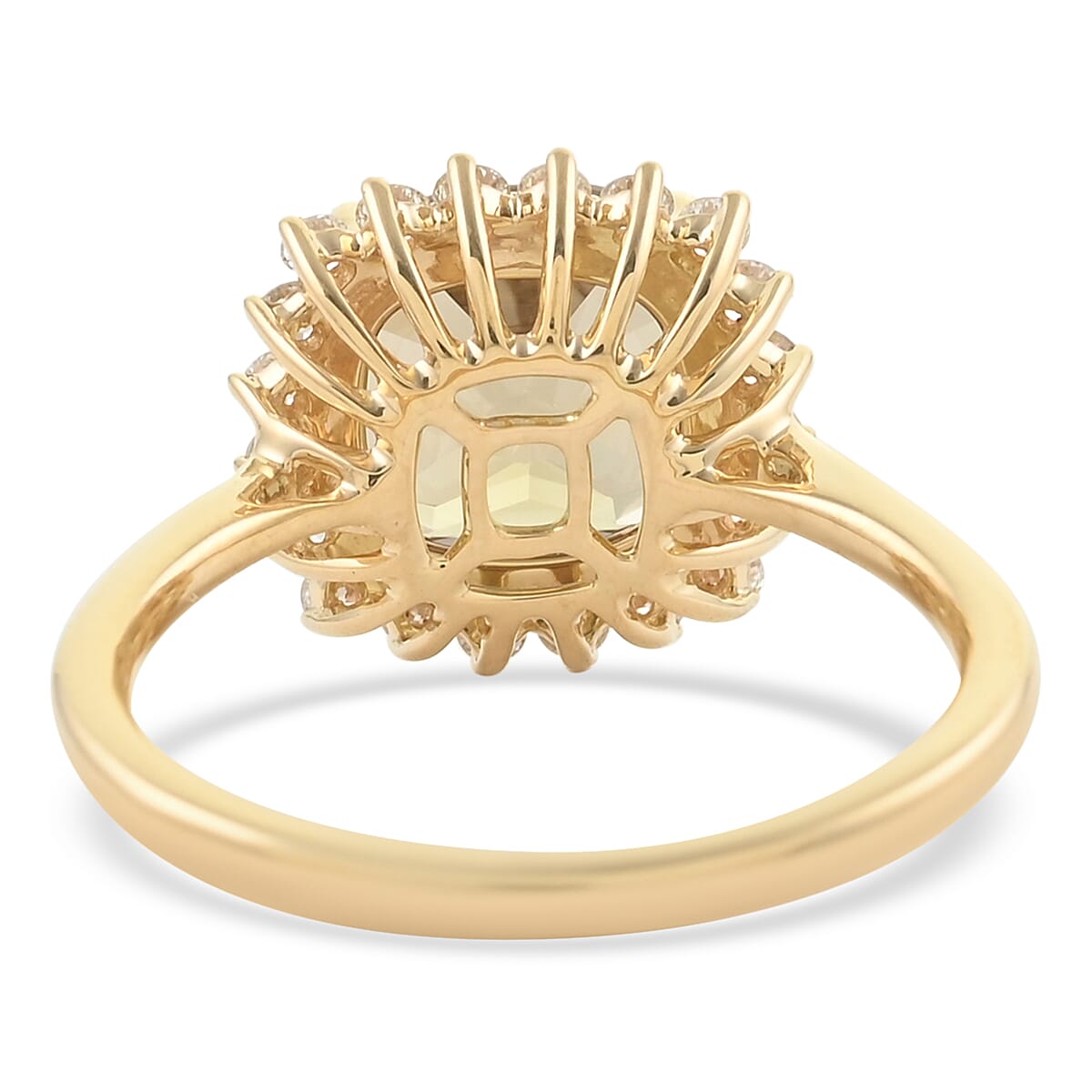 ILIANA 18K Yellow Gold AAA Turkizite and Diamond (SI/ G-H) Ring 4.00 Ct.