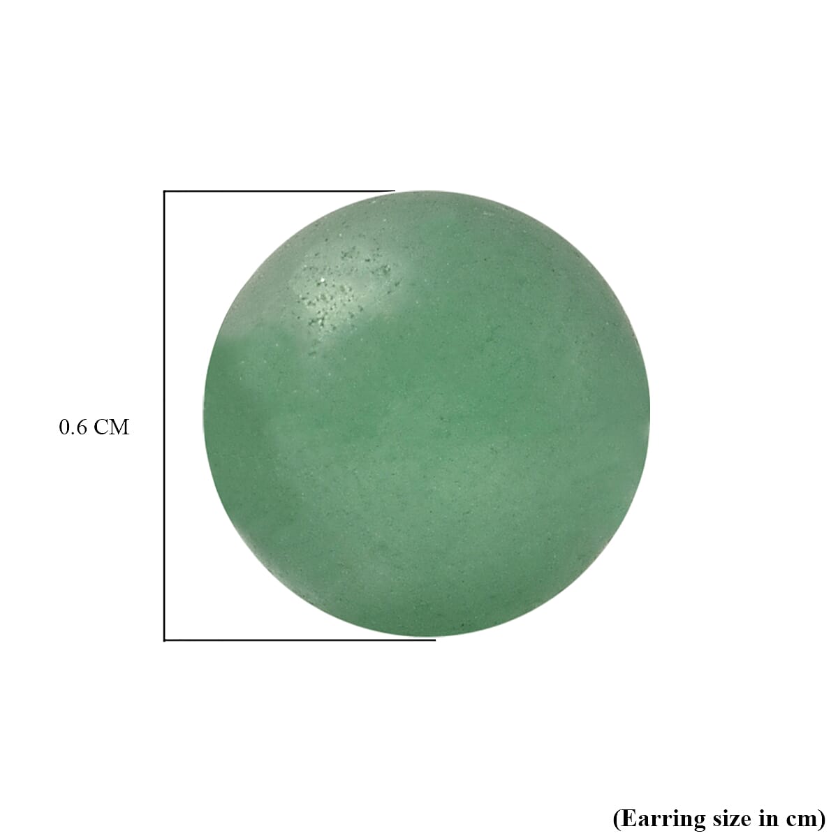 Green Aventurine Stud Earrings ( With Push Back) in Rhodium Overlay Sterling Silver 4.00 Ct.