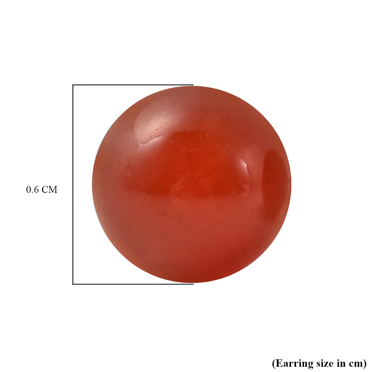 Dyed Red Agate Stud Earrings (With Push Back)  in Rhodium Overlay Sterling Silver 3.00 Ct.