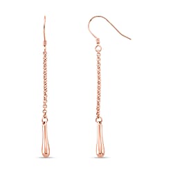 Lucy Q Short Single Drip Earrings with Hook in 18K Vermeil Rose Gold Plated Sterling Silver