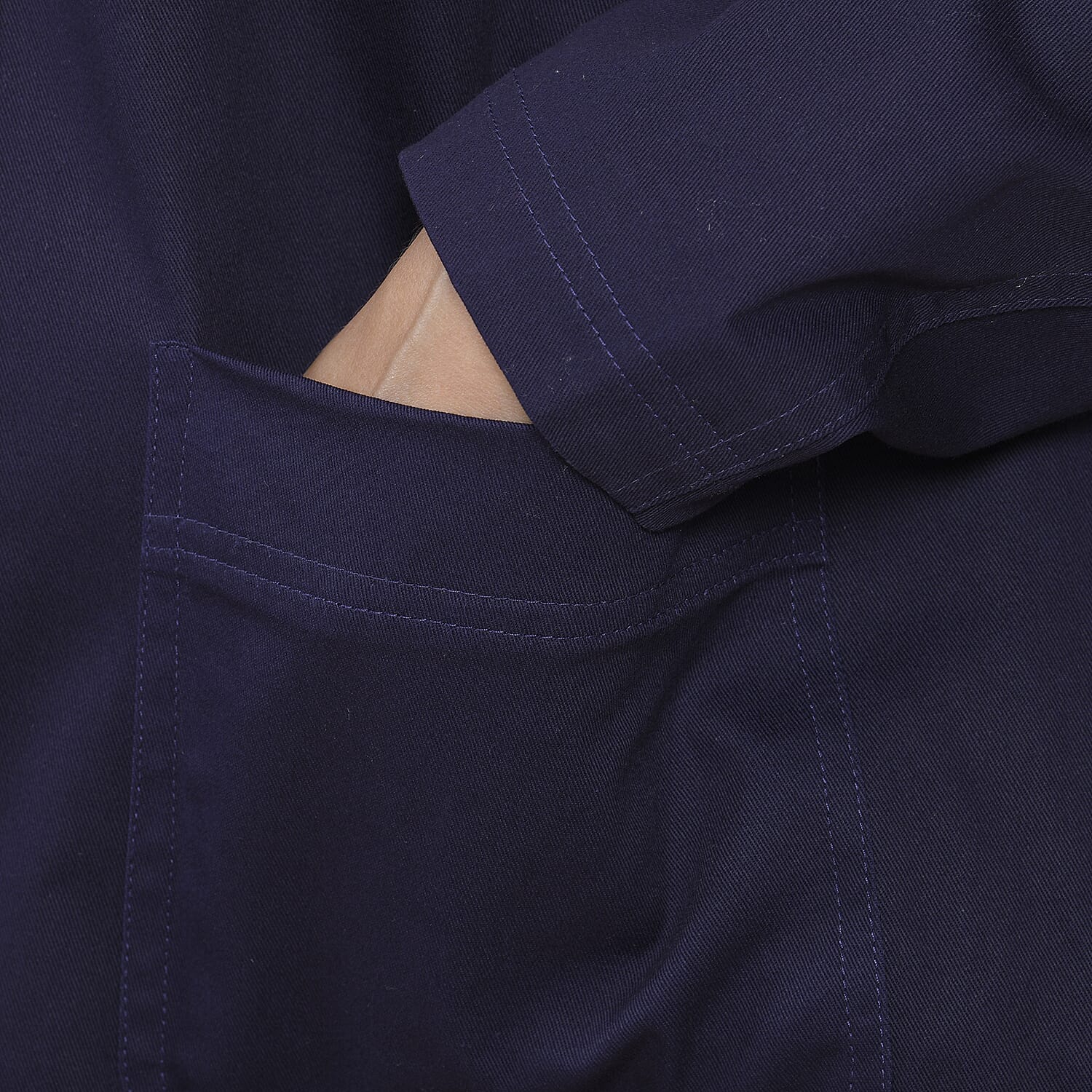 TAMSY Cotton Jacket with Pockets - Dark Purple TAMSY Cotton Jacket with Pockets - Dark Purple