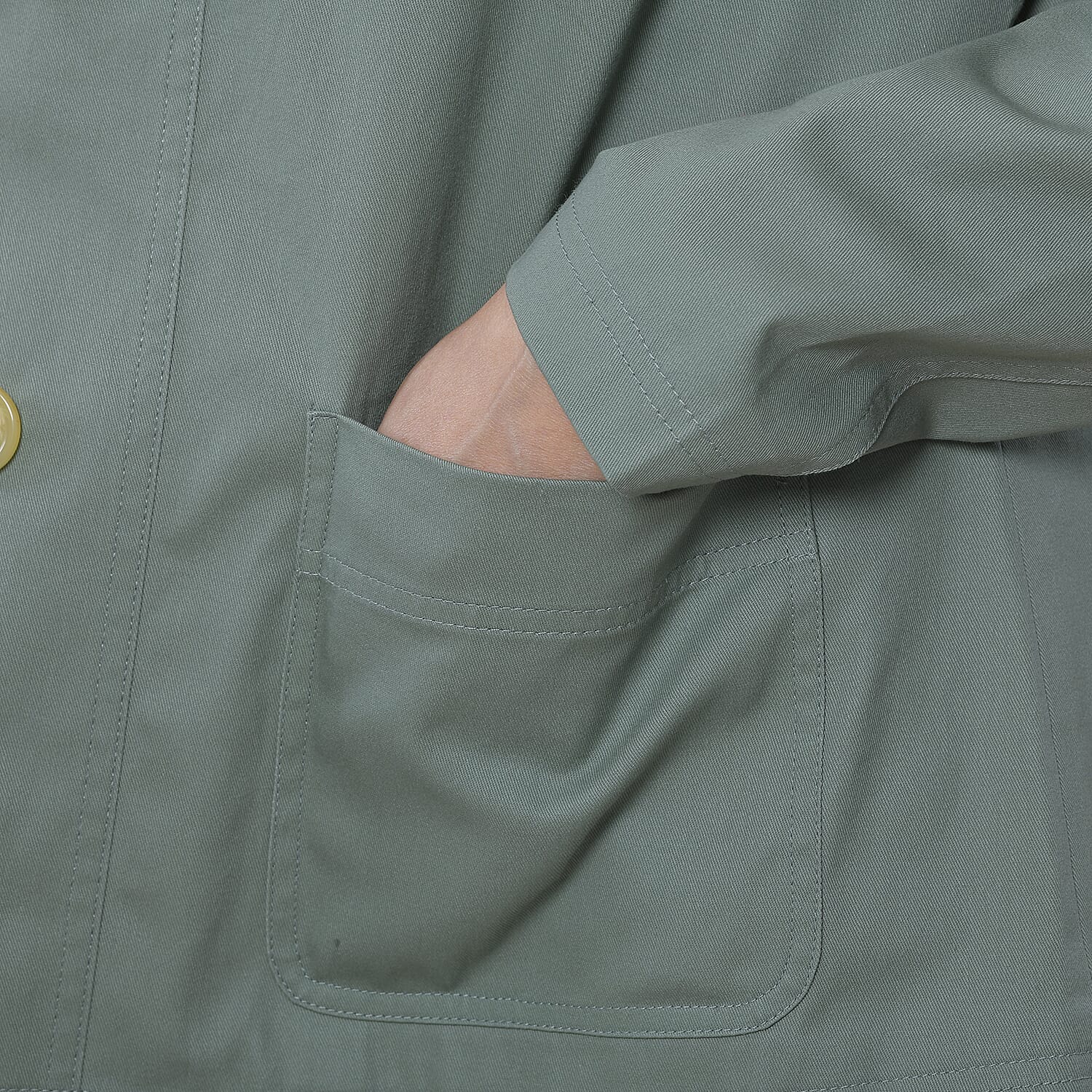 TAMSY Cotton Jacket with Pockets - Dark Purple