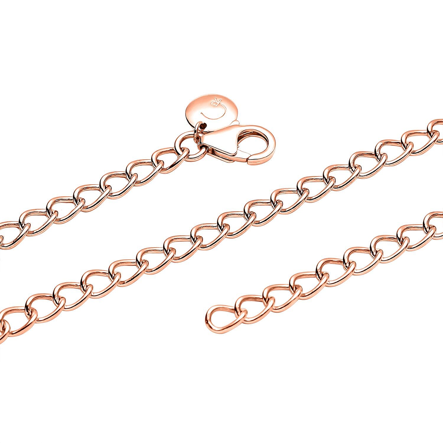 RACHEL GALLEY Versa Collection - 18K Vermeil Rose Gold Overlay Sterling Silver Necklace (Size - 20), Silver Wt. 26.5 Gms