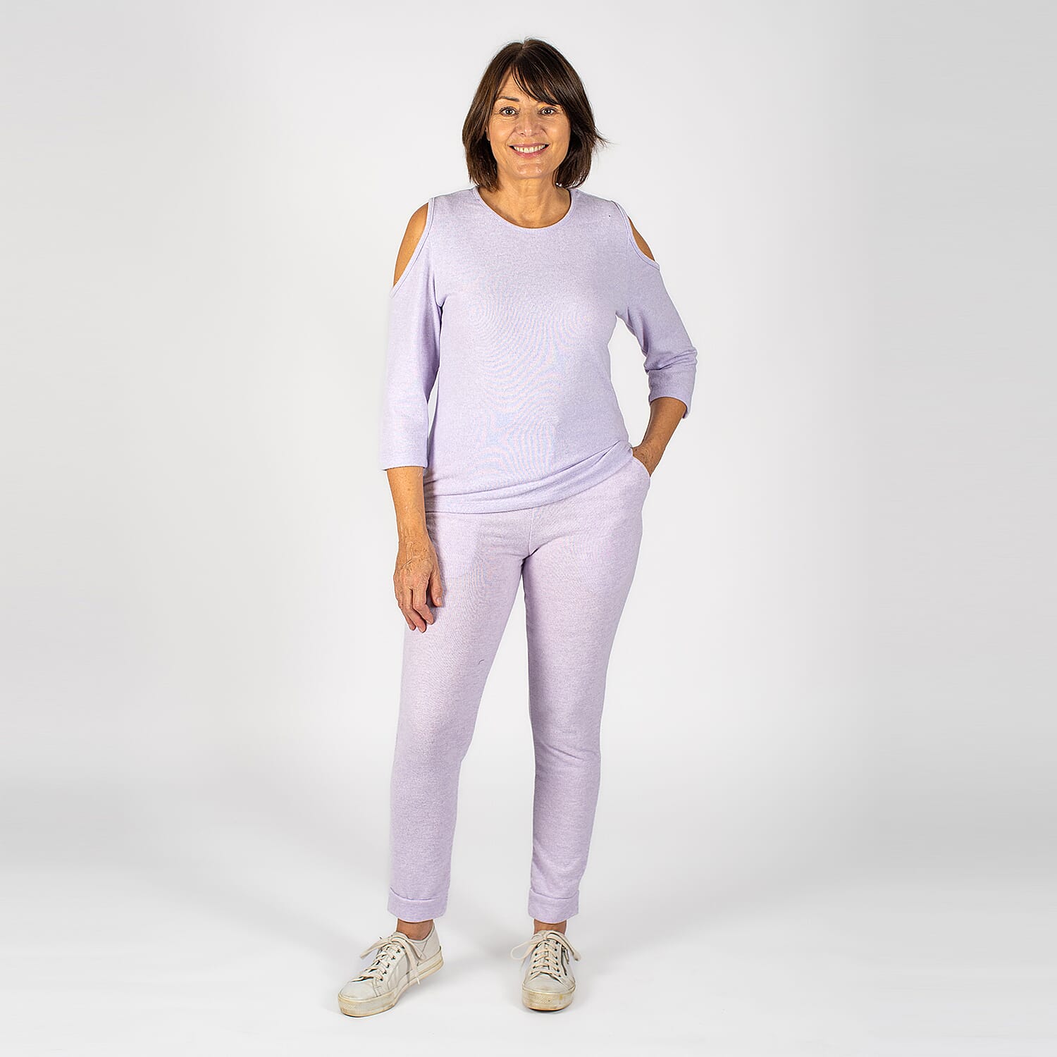 TAMSY Cold Shoulder Top - Beige