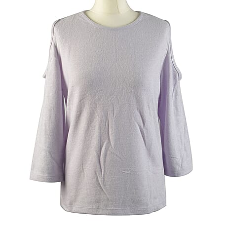 TAMSY Cold Shoulder Top (Size L, 16-18) - Lilac