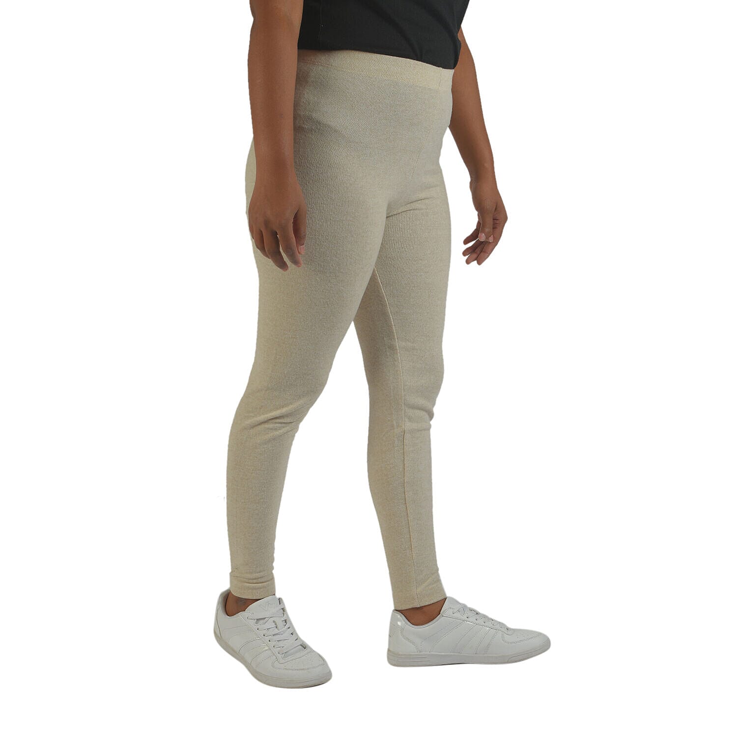 TAMSY Slim Fit Leggings (Size M-12) - Beige