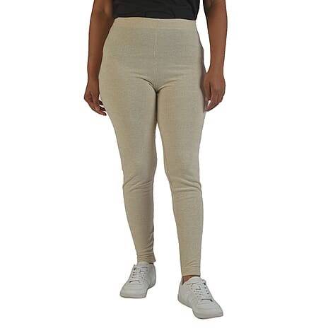 TAMSY Slim Fit Leggings (Size XXL-18) - Beige